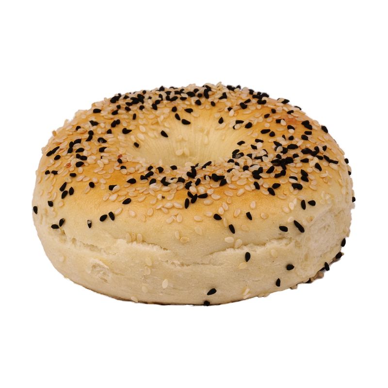 Bagel mit Sesam und Schwarzkümmel bestreut
