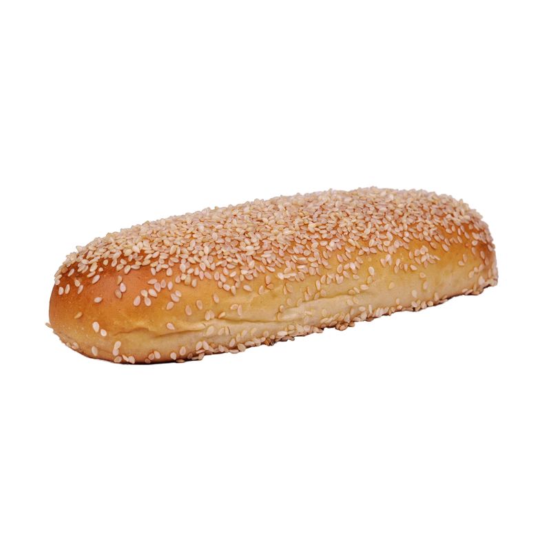 Baguette, dicht mit hellem Sesam bestreut